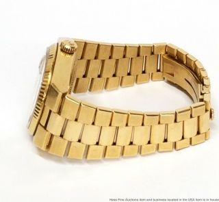 18k Gold Rolex President Day Date 19000 Quickset Watch w Box Oysterquartz 6