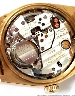 18k Gold Rolex President Day Date 19000 Quickset Watch w Box Oysterquartz 8