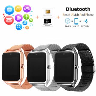 Z60 Bluetooth Smart Watch GSM SIM Phone Mate Stainless Steel For IOS Android 4