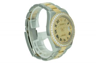 Rolex Watch Mens Watch Datejust 116333 Steel/Gold Diamond Pave Dial 3ct Diamonds 4