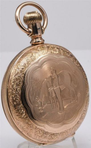 1881 Illinois Private Label Forest City Gold Filled 18s Full Hunter Pocket Watch