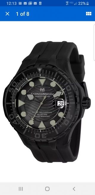 Technomarine Tm - 118082 2019 Grand Cruise Blue Reef All Black Dial Automatic
