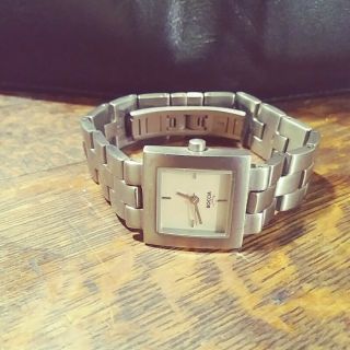 Vintage Boccia Titanium Bracelet Watch 380 - 05 Square Face Swiss Quartz Ladies