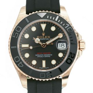 Rolex Watch Ladies Yacht - Master 37mm 268655 18k Rose Gold Osyterflex Bracelet