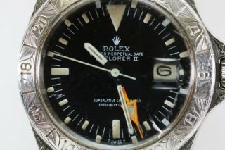 Rolex Explorer II Orange Hand Steve McQueen Freccione Project Watch Ref 1655 3