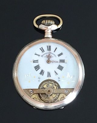 Solid Silver Hebdomas 8 Day Pocket Watch / Montre Gousset