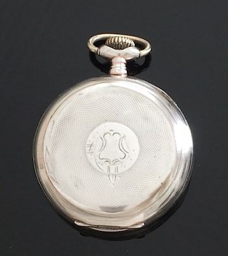 Solid Silver Hebdomas 8 Day Pocket Watch / montre gousset 3