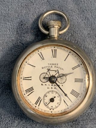 Yankee Bicycle Watch 1896 Ingersoll Pocket Watch - Back Wind Runs