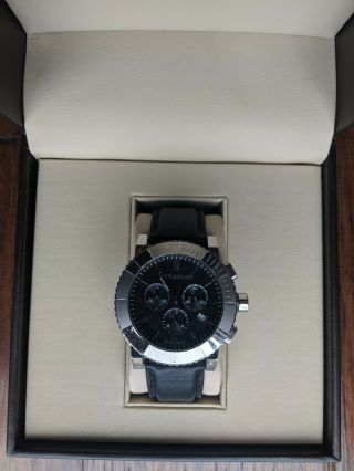 Burberry Chronograph Black Leather Strap Men ' s Watch BU2306 and Papers 2