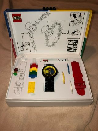 Adult Lego Watch System Black With Yellow Bezel