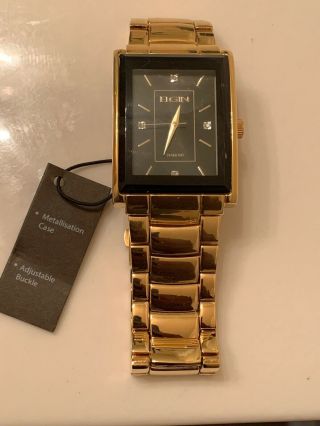 Elgin Men Gold - Tone Dress Watch,  Fg160041