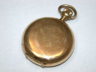 Rockford 3/0 Hunting 14K Gold Pocket Watch with Multi - Colored Dial.  162T 4