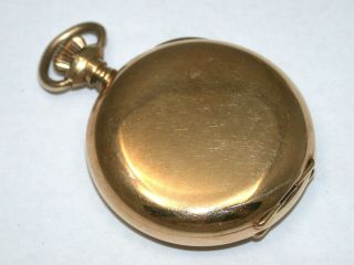 Rockford 3/0 Hunting 14K Gold Pocket Watch with Multi - Colored Dial.  162T 5