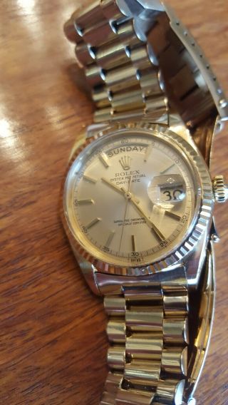 Mens Rolex Day - Date President Solid 18K Yellow Gold Oyster Perpetual Watch. 7