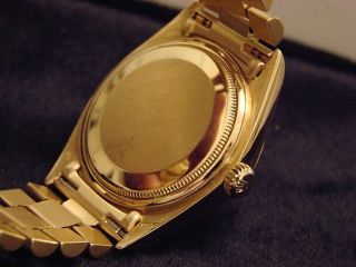Mens Rolex Day - Date President 18k Yellow Gold Watch Bark Champagne Diamond 18078 6