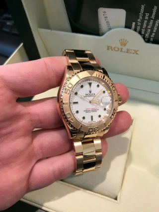 Rolex 40mm Oyster Perpetual Yacht - Master 16628 18k Yellow Gold Box & Papers