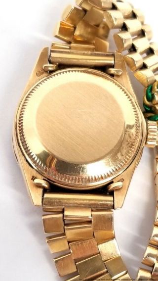 Rolex President Datejust 18k Gold 6917 Diamond Bezel Dial Box Papers Tags 12