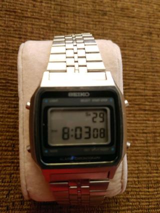 Vintage Seiko A914 - 5a09 Digital Alarm Chronograph Lcd Quartz Watch 1984