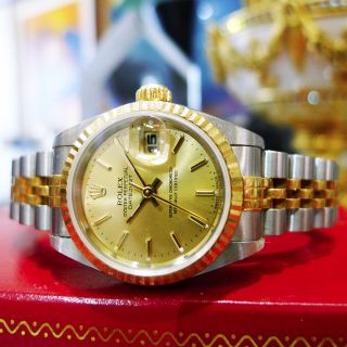 Ladies Rolex Oyster Perpetual Datejust Stainless Steel & 18k Yellow Gold