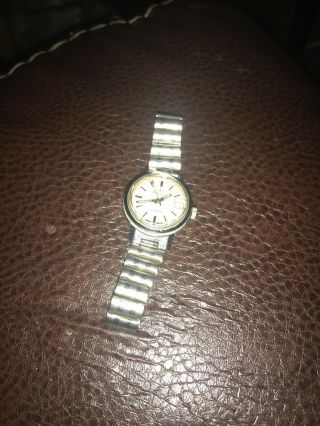 Womens Baylor Silver TN Swiss 17 Jewel Automatic Watch 2