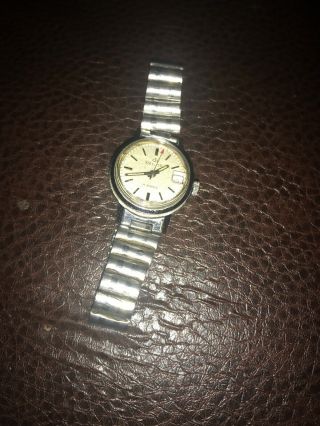 Womens Baylor Silver TN Swiss 17 Jewel Automatic Watch 3
