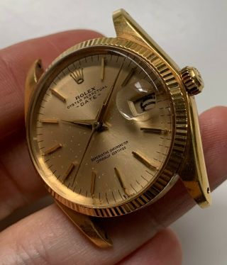 1964 Vintage Rolex 18K GOLD Oyster Perpetual Date ref.  1503 2