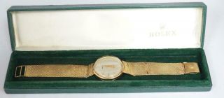 Rare Vintage 9ct Gold Rolex Percison Watch Solid 9k Yellow Gold Gents Wristwatch