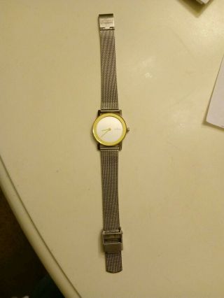 Ladies Skagen 39sgs Silver/gold Tone Analog Watch Cond.  Battery