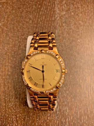 Concord Saratoga 18KT Gold Men ' s Watch With Diamond Bezel 6