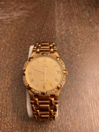 Concord Saratoga 18KT Gold Men ' s Watch With Diamond Bezel 7