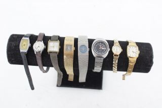 8 X Vintage Ladies Wristwatches Hand - Wind Inc Roamer,  Seiko Etc