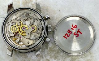 Vintage Heuer Autavia Chronograph Wristwatch Ref.  7863C Dato 40mm Steel Val 7732 11