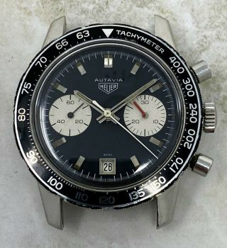 Vintage Heuer Autavia Chronograph Wristwatch Ref.  7863c Dato 40mm Steel Val 7732