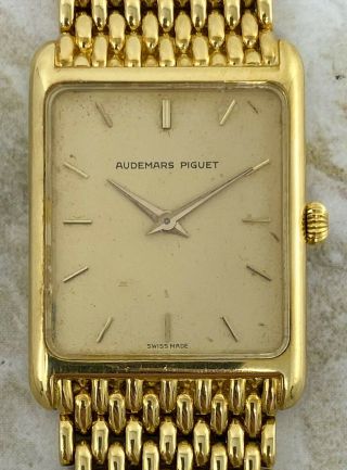 Vintage Audemars Piguet Square Time - Only Wristwatch 18kt Yellow Gold Nr