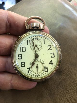 Antique Pocket Watch Bw Raymond Elgin 21 Jewel Military Fort Wadsworth Captain