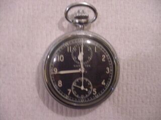 Rare Wwii 1942 Hamilton Model 23 Navigational Chronograph Pocket Watch