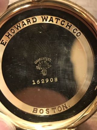 Antique 14K Gold E.  Howard 17j Pocket Watch 5
