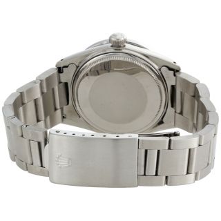 Mens Rolex 36mm DateJust Diamond Watch Oyster Steel Band Custom Black Dial 2 CT. 7