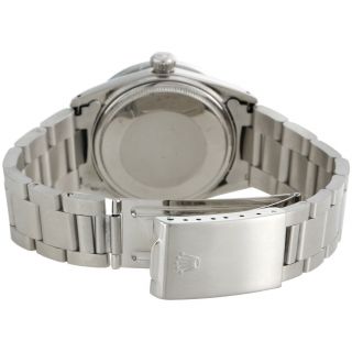 Mens Rolex 36mm DateJust Diamond Watch Oyster Steel Band Custom Black Dial 2 CT. 8