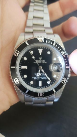 Rolex Submariner Auto 40mm Steel Mens Oyster Bracelet Watch 114060