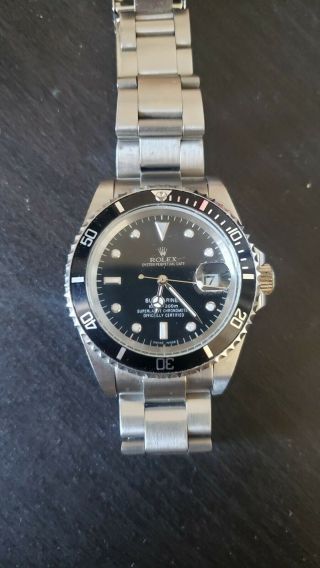 Rolex Submariner Auto 40mm Steel Mens Oyster Bracelet Watch 114060 5