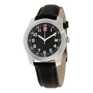 Victorinox Swiss Army Watch,  Vict26010.  Cb,  Classic Black Leather