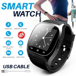 Unisex Bluetooth Smart Wrist Watch Waterproof For Apple Iphone Samsung Phone Uk