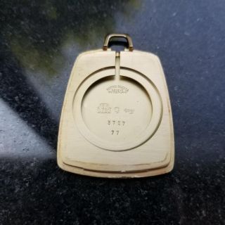 ROLEX Rare Solid 18K Gold Cellini Pocket Watch 3727 Hand - Wind c.  1973 Swiss LV554 11