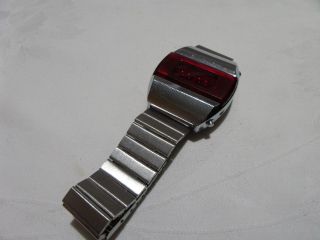 vintage Pulsar Elektronika 1 First Russian USSR Digital Red LED Wrist Watch 0108 2