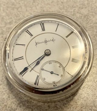 Illinois Pocket Watch,  Bunn Grade,  Model 1,  1880,  18sz,  15j - Keywind,  Mvmt
