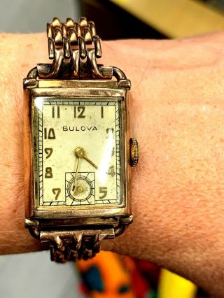 Vintage Bulova 14k Golf Filled Copper Encased Classic 21 Jewels Watch - Ni