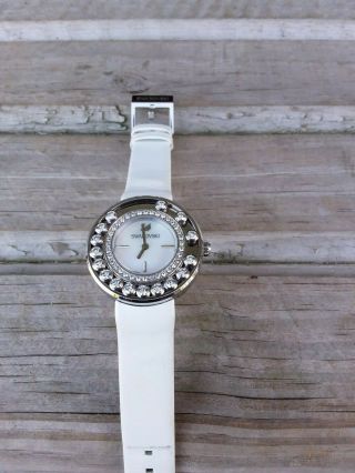 Swarovski Lovely Crystals Women ' s Stainless Steel Watch 1160308 with White Le 2