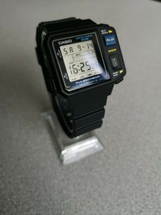Rare Vintage 1987 Casio Jp - 100w Digital Pulsecheck Watch Made In Japan Mod.  509
