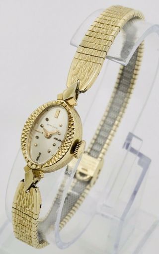 Vintage Longines 14k Gold Plated Swiss 17 Jewel Ladies Watch